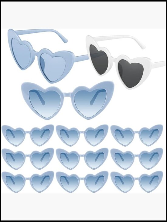Heart Shaped Sunglasses, UV400 Protection, Polycarbonate Material main image 5